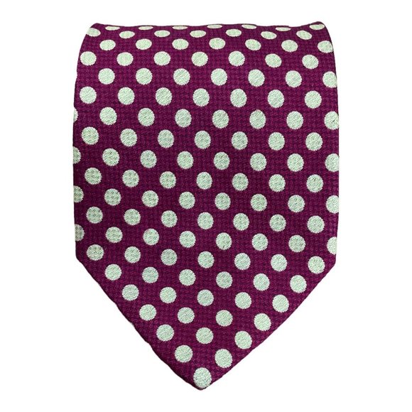 VITALIANO PANCALDI Red Polka Dot Silk Tie Made In Italy 60